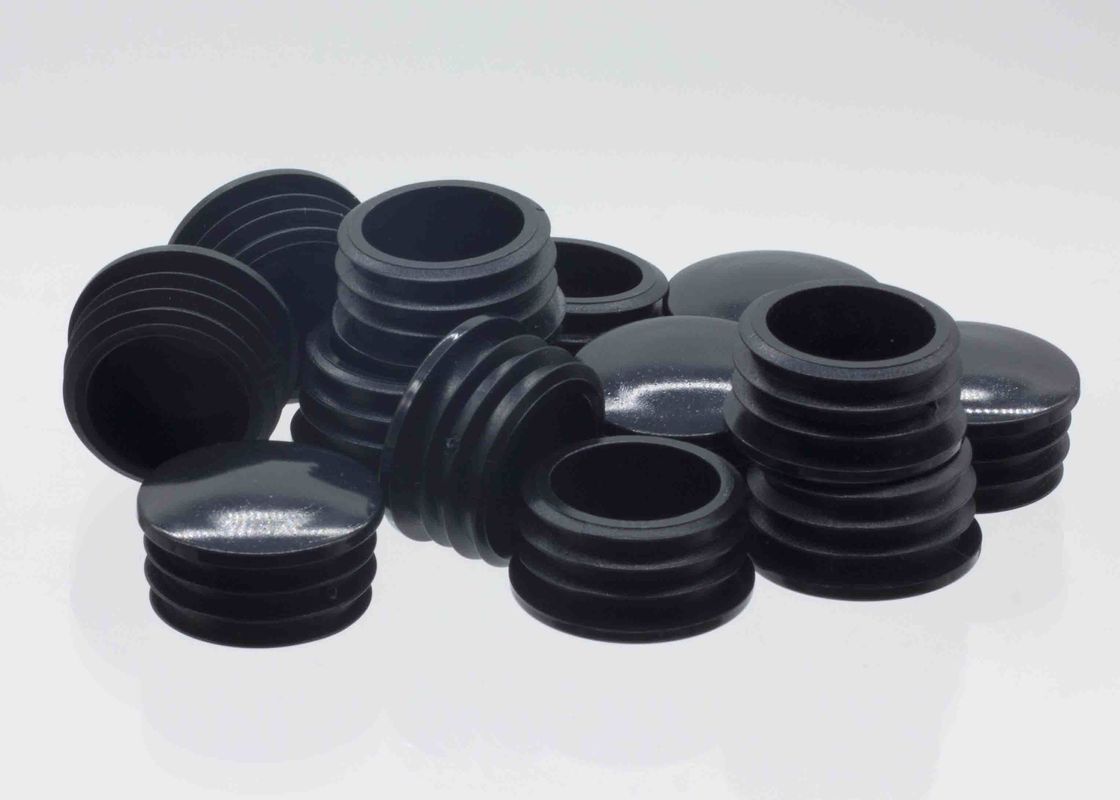 KR-P0378 PPの円形のプラスチック管のプラグの鋼鉄家具の管の使用カバー挿入物の黒 サプライヤー